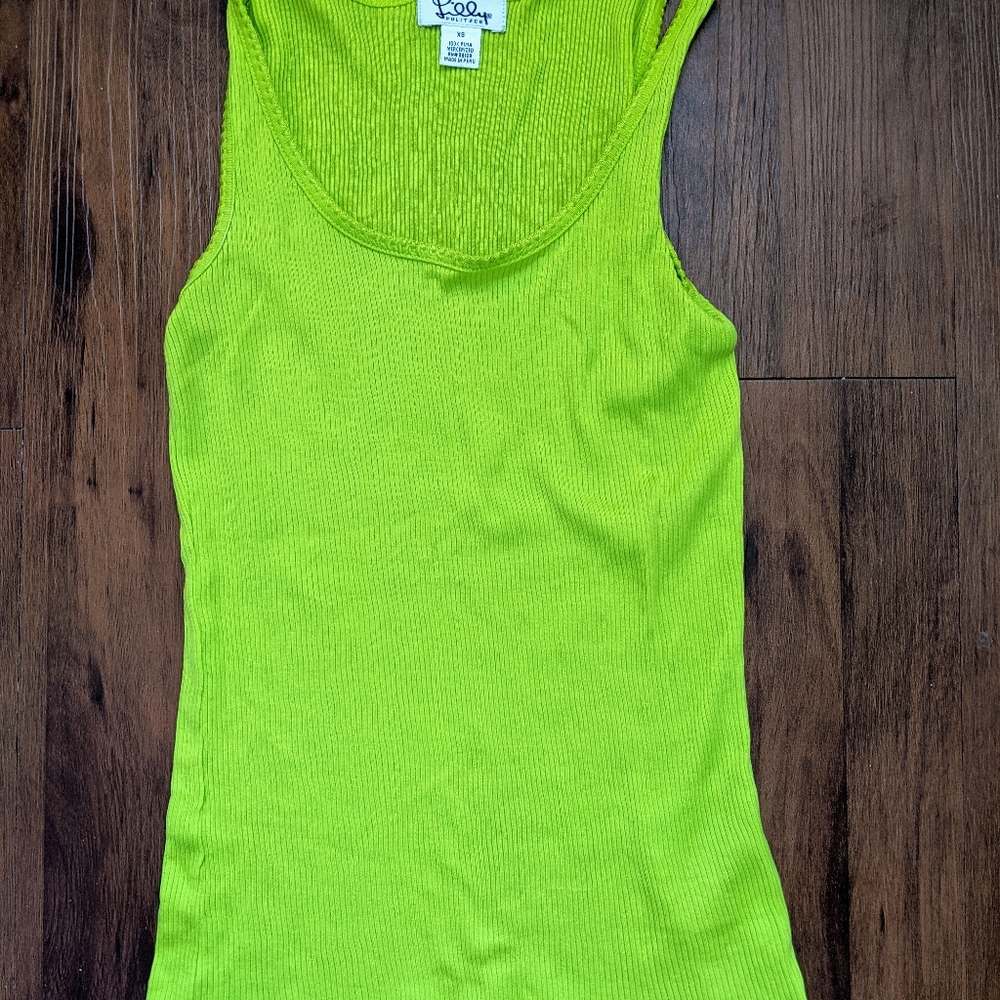 Lilly Pulitzer xsmall lime green tank